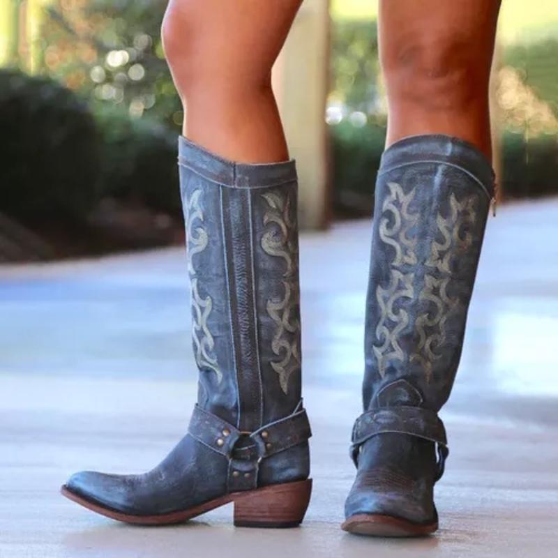 Heather’s Classic Embroidered Western Tall Boots