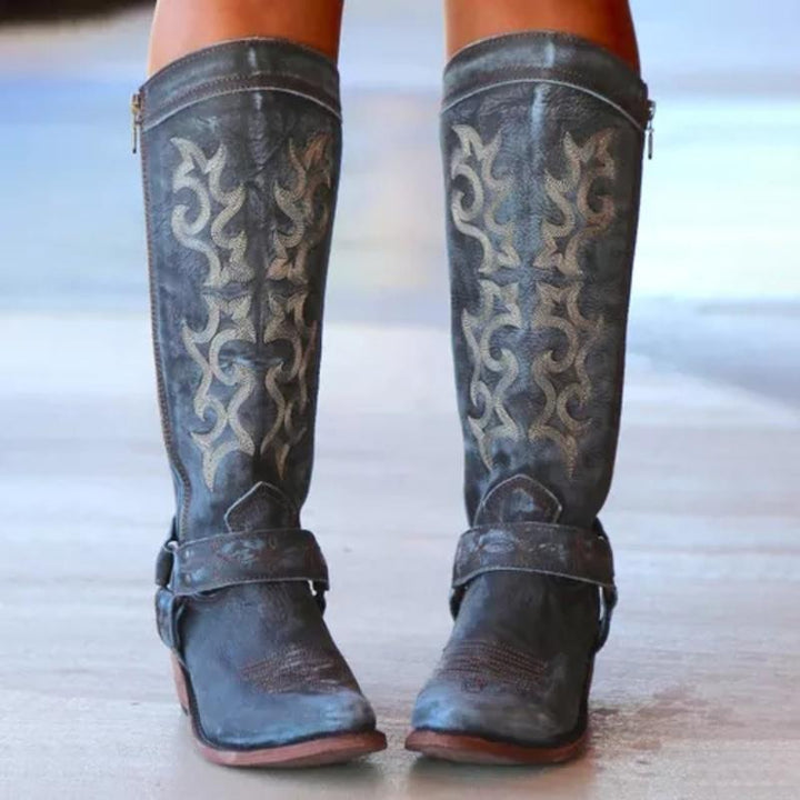 Heather’s Classic Embroidered Western Tall Boots
