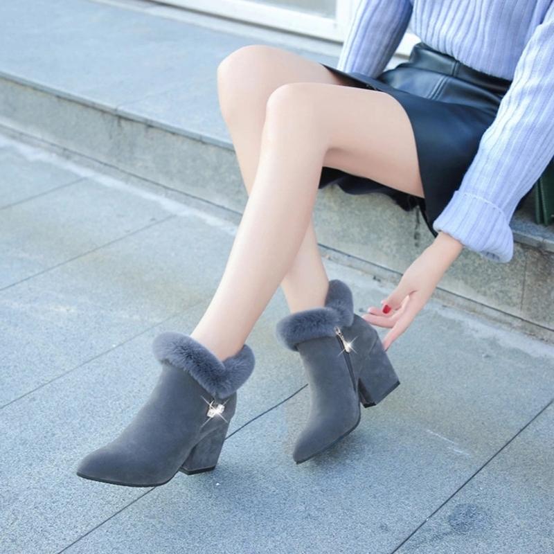 Heather’s Plush Winter Tassel Ankle Boots