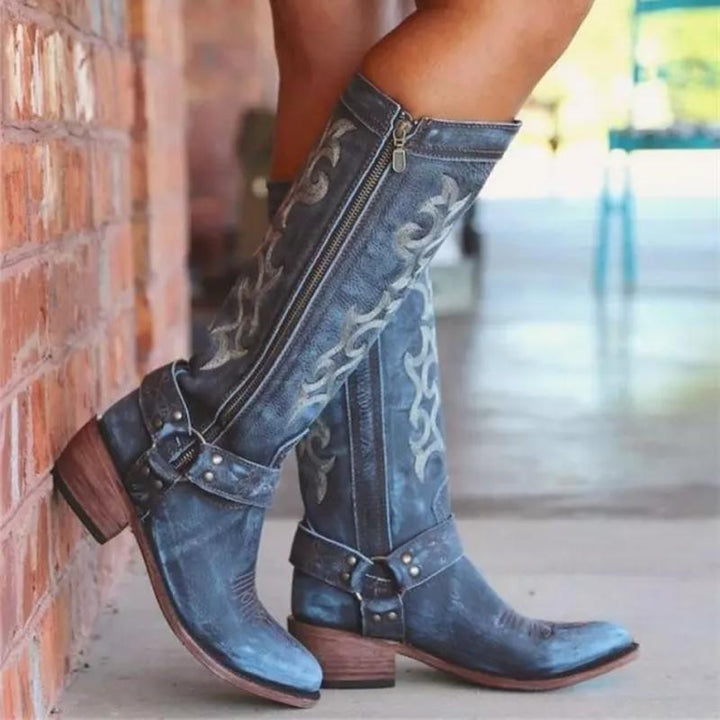 Heather’s Classic Embroidered Western Tall Boots