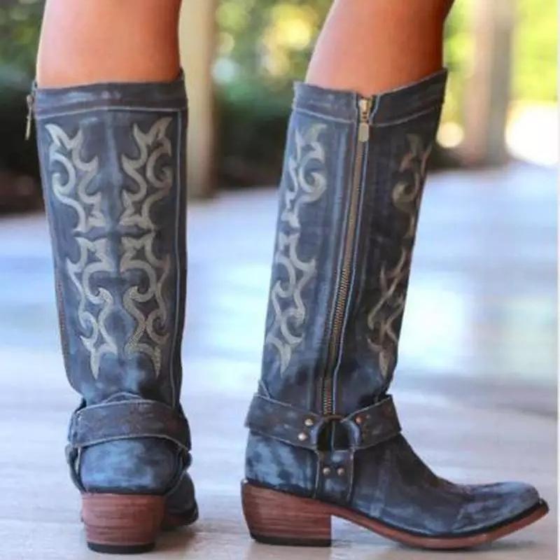 Heather’s Classic Embroidered Western Tall Boots