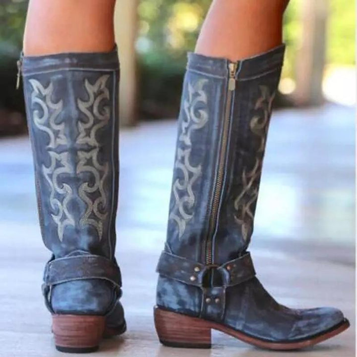 Heather’s Classic Embroidered Western Tall Boots