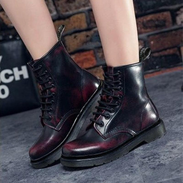 Heather’s High-Ankle Leather Lace-Up Boots