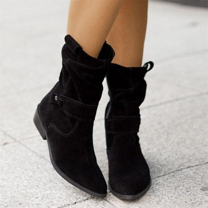Heather’s Relaxed Fit Slouchy Mid-Calf Boots