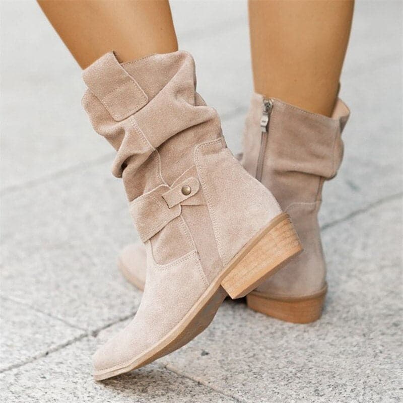 Heather’s Relaxed Fit Slouchy Mid-Calf Boots
