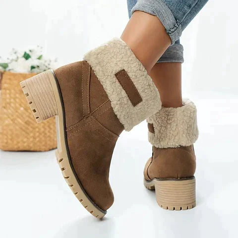 Heather’s Faux Suede Winter Fur-Lined Boots