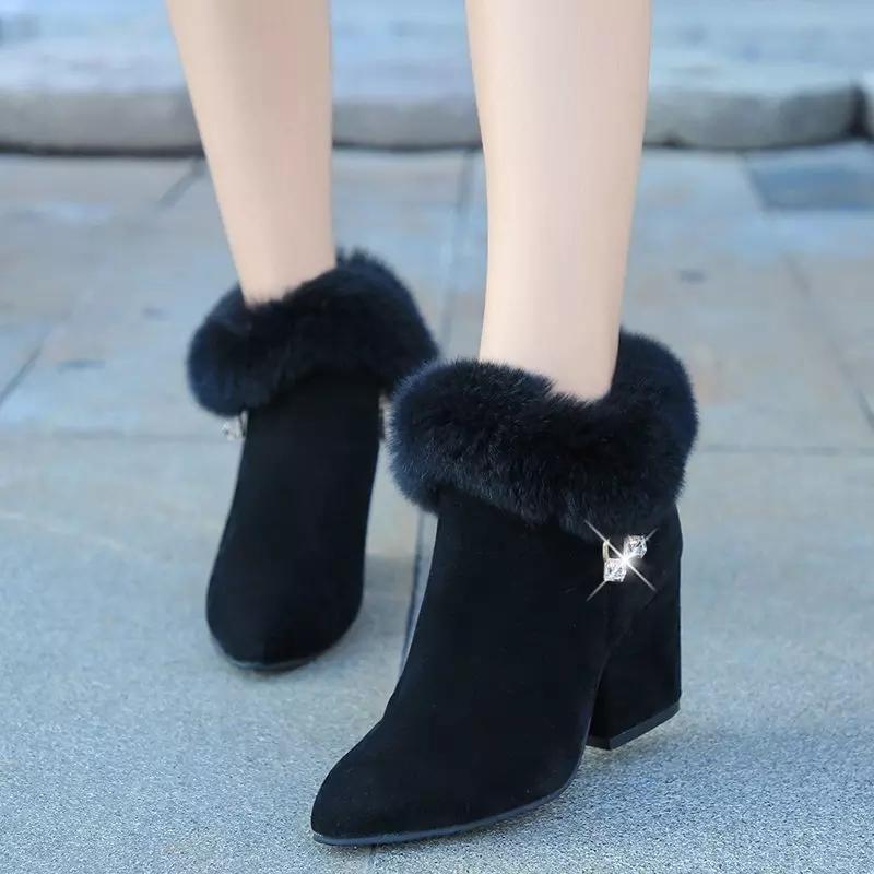 Heather’s Plush Winter Tassel Ankle Boots
