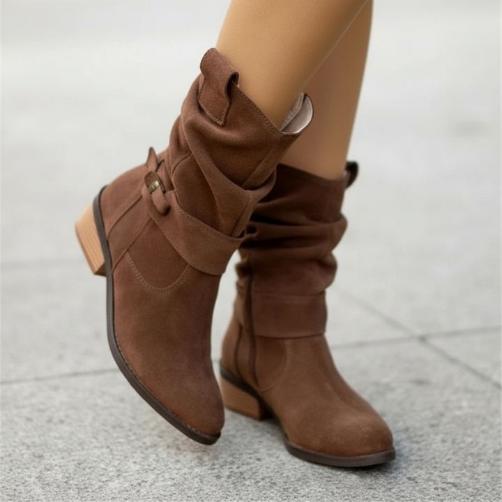 Heather’s Relaxed Fit Slouchy Mid-Calf Boots