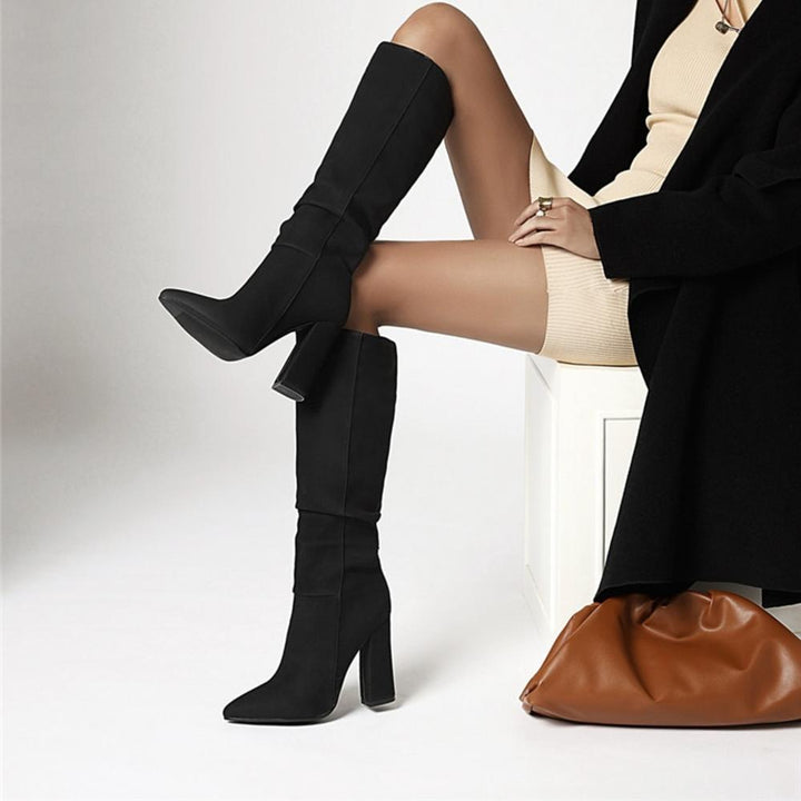 Heather’s Slouchy Knee-High Pointed Toe City Boots