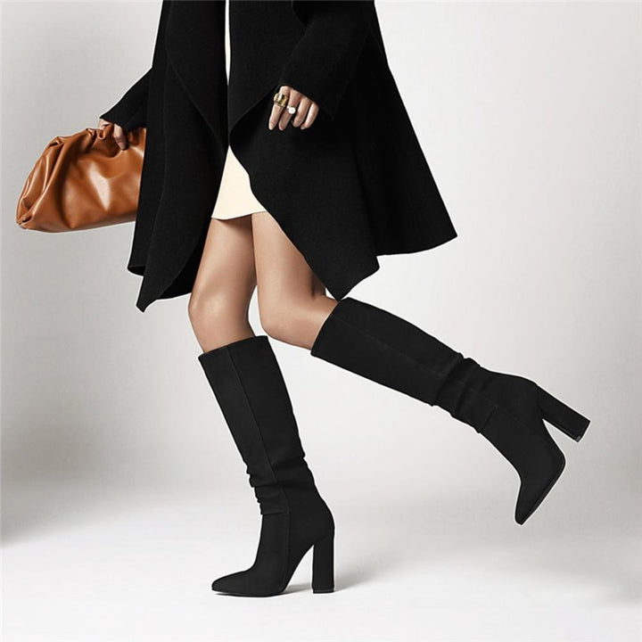 Heather’s Slouchy Knee-High Pointed Toe City Boots