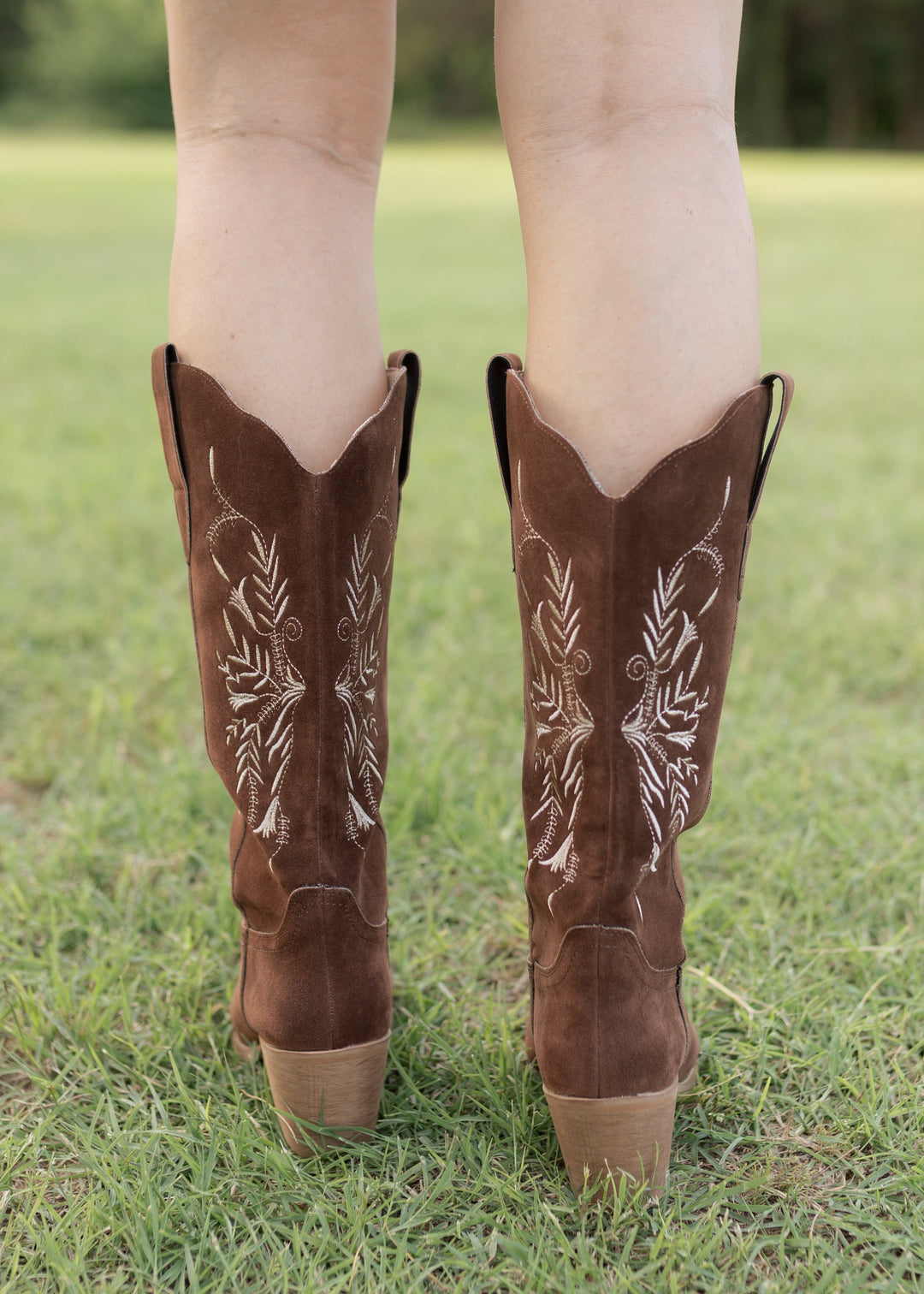 Heather’s Flora Brown Embroidered Western Boots