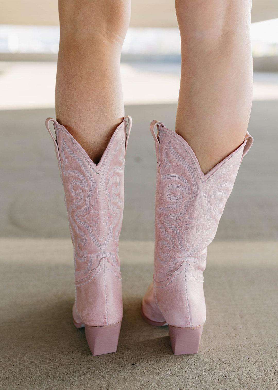 Heather’s Pink Western Leather-Lined Boots