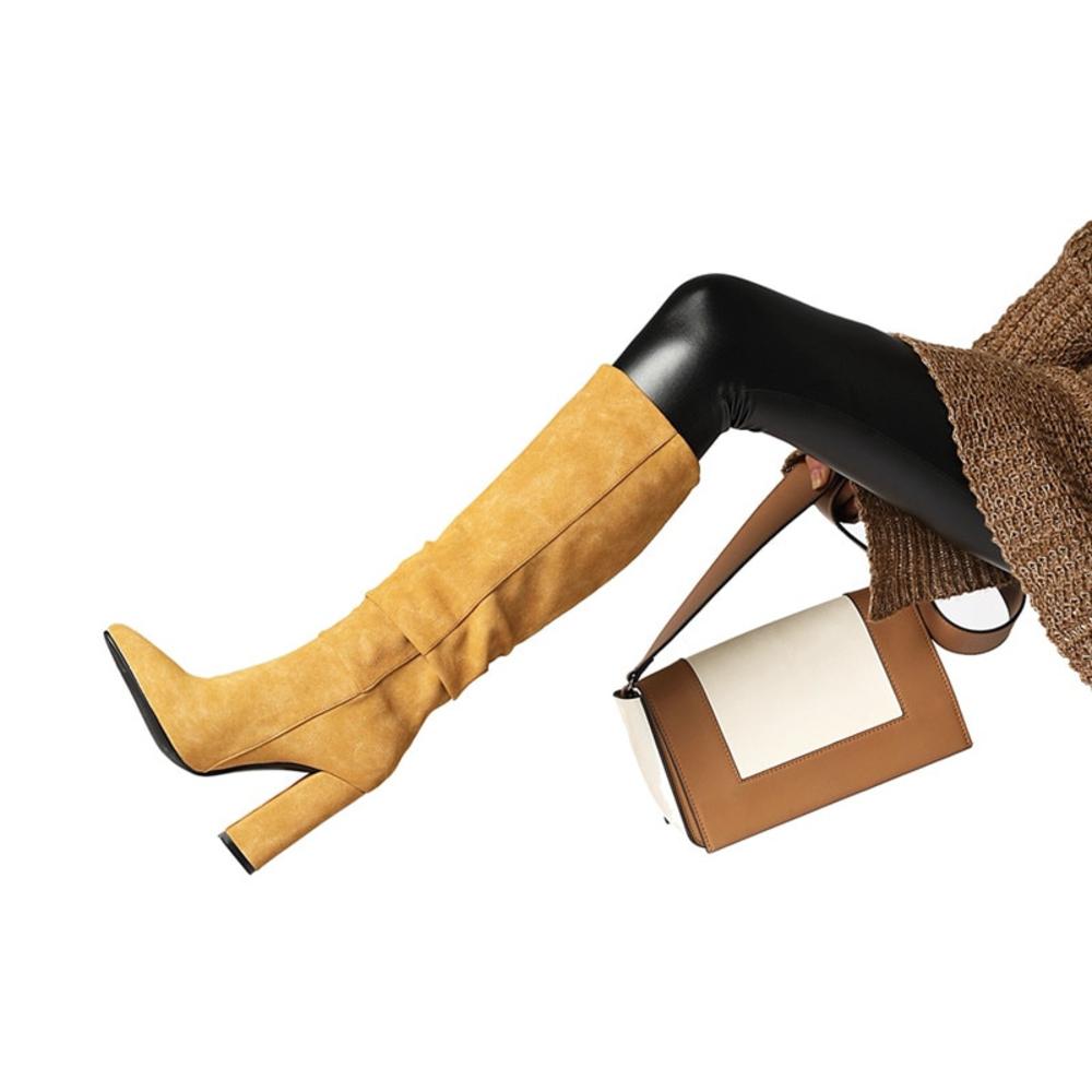 Heather’s Slouchy Knee-High Pointed Toe City Boots