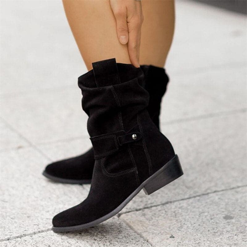 Heather’s Relaxed Fit Slouchy Mid-Calf Boots