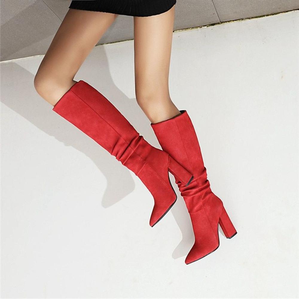 Heather’s Slouchy Knee-High Pointed Toe City Boots