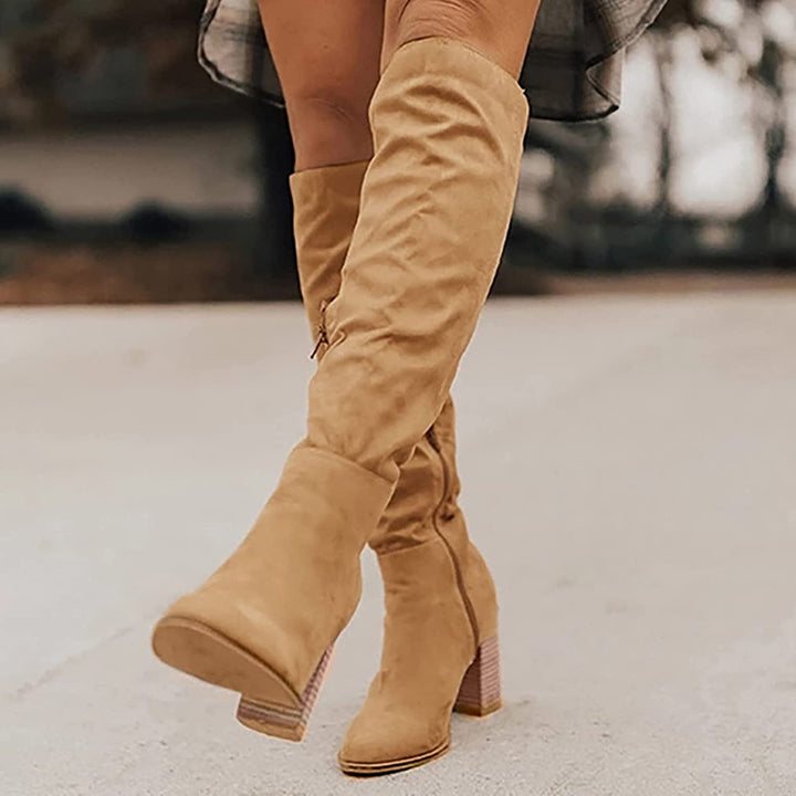 Heather’s Classic Suede Knee-High Boots