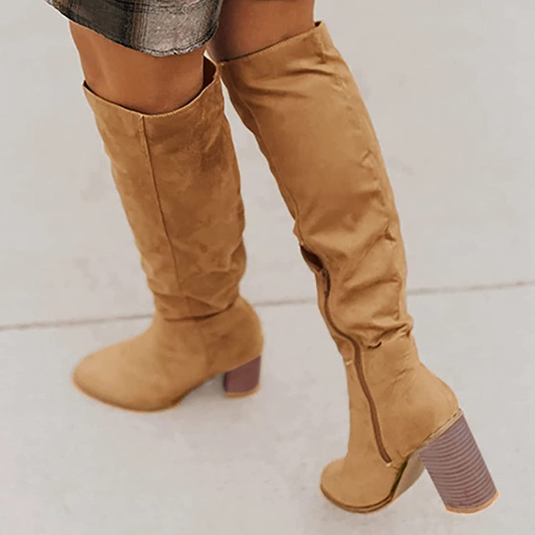 Heather’s Classic Suede Knee-High Boots