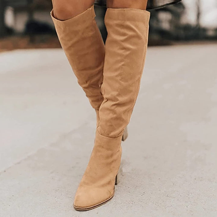 Heather’s Classic Suede Knee-High Boots