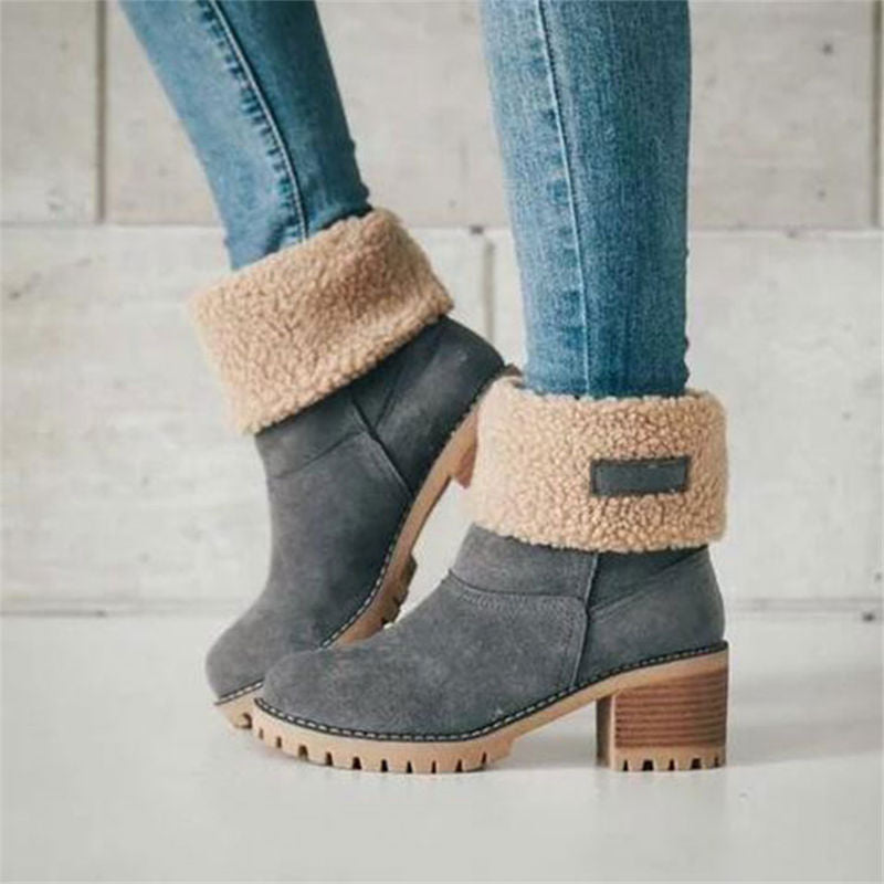 Heather’s Faux Suede Winter Fur-Lined Boots