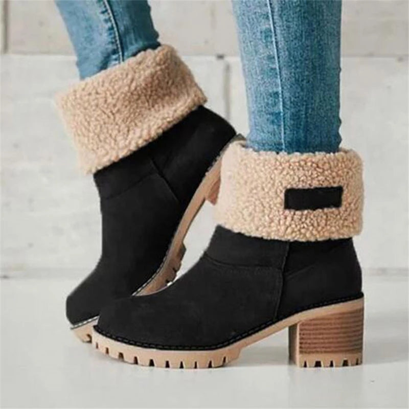 Heather’s Faux Suede Winter Fur-Lined Boots