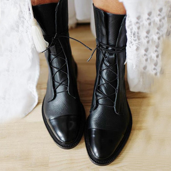 Heather’s Classic Lace-Up Genuine Leather Everyday Boots