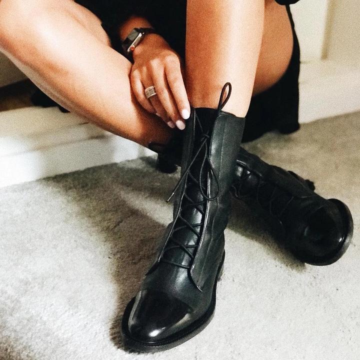 Heather’s Classic Lace-Up Genuine Leather Everyday Boots