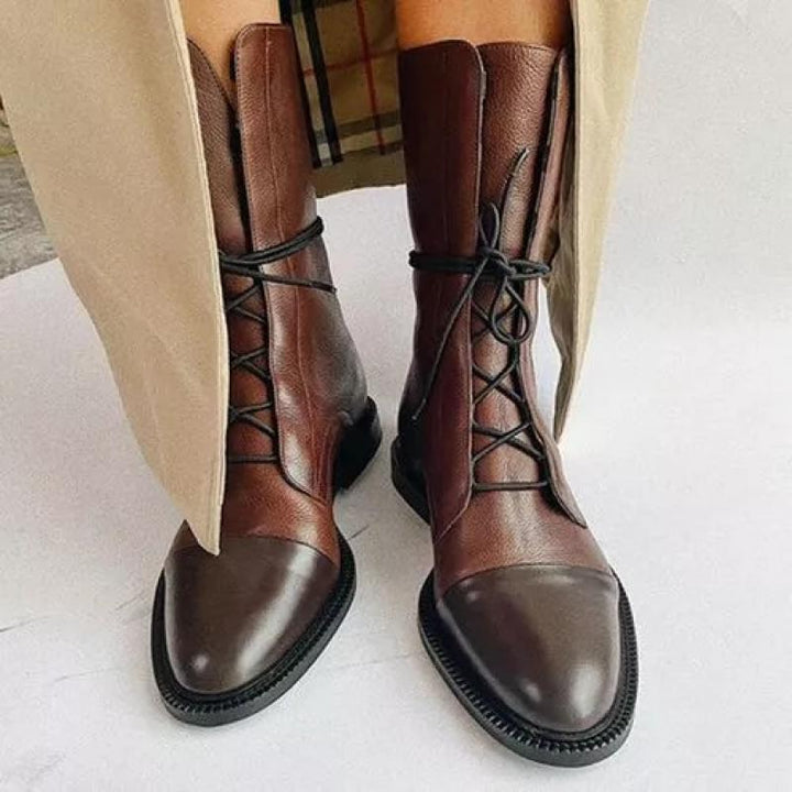 Heather’s Classic Lace-Up Genuine Leather Everyday Boots