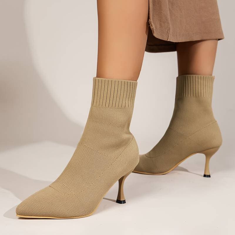 Heather’s Elegant Knit Stiletto Boots
