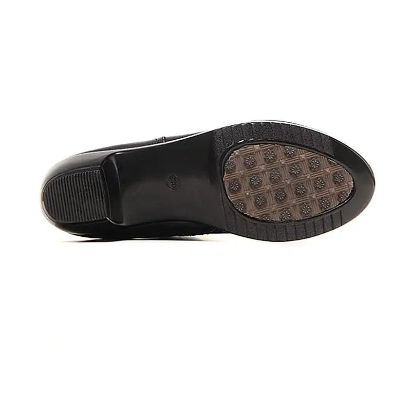 Heather’s Elegant Mid-Calf Stitch Detail Comfort Boots