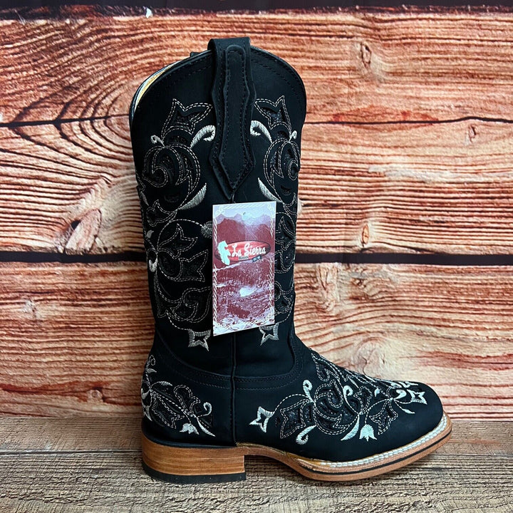 Heathers Western Rodeo Square Toe Glitter Inlay