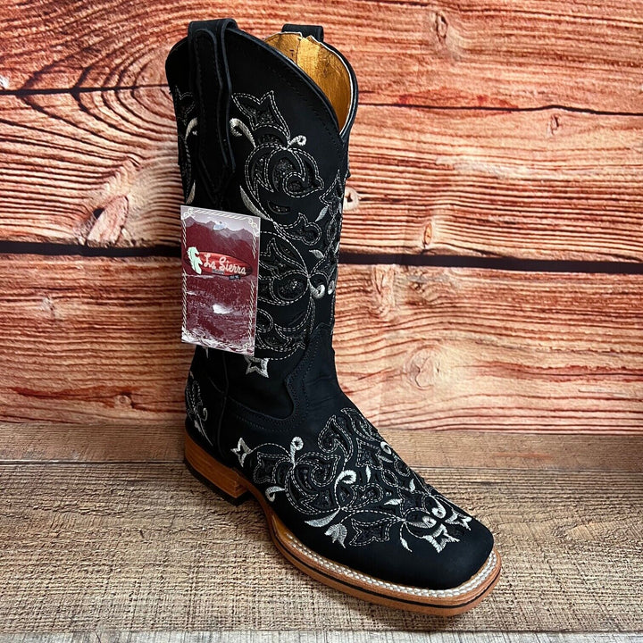 Heathers Western Rodeo Square Toe Glitter Inlay