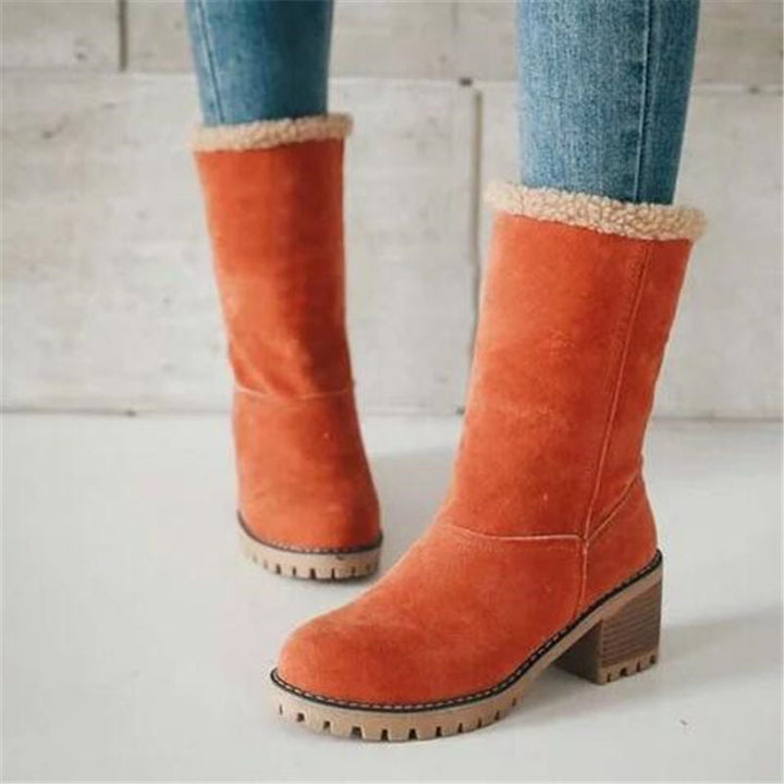 Heather’s Faux Suede Winter Fur-Lined Boots