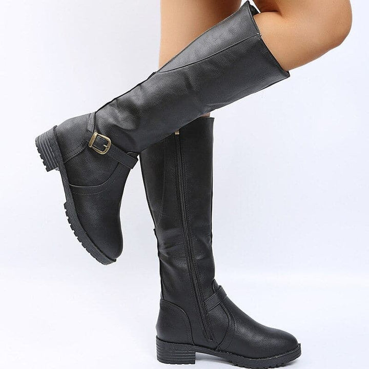 Heather’s Classic Buckle Knee-High Boots
